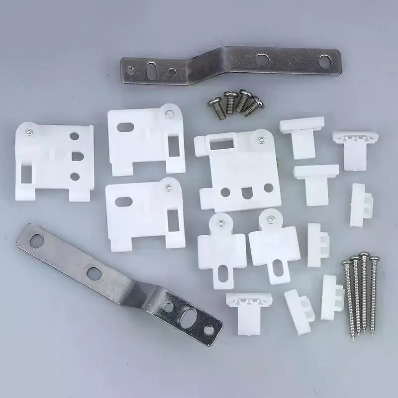 kit fixation rideau barres vis pratique blanc gris métallisé fonctionnelextérieur