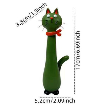 vase chat vert noeud rouge moderne décoration intérieure transparent yeux blancs occasionnel anniversaire noël