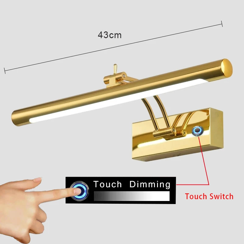 lampe led moderne or argent noir fixée mur éclairage intérieur cuisine chambre coucher salle