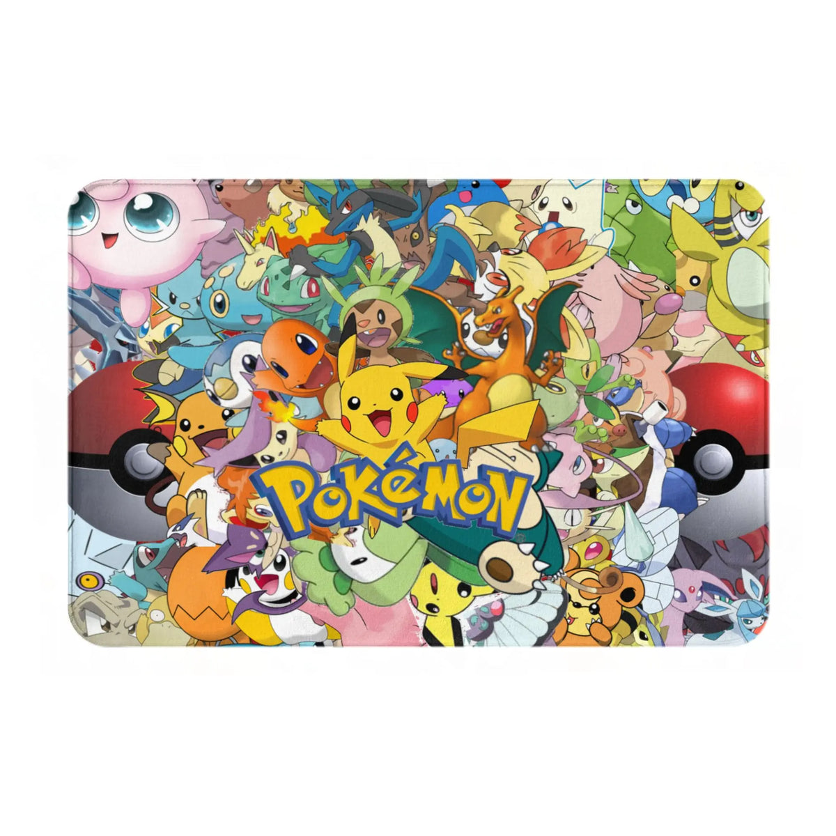tapis sol multicolore pokémon cartoon antidérapant entrée cuisine salle bain