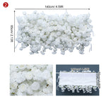 arche décorative mariage fleurs artificielles blanc rose clips chaînes extérieur classique événement anniversaire