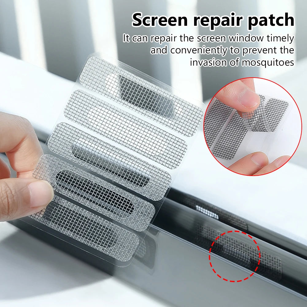 moustiquaire transparente patch adhésif fenêtre porte anti moustiques couverture ventilation filet maille fine pratique