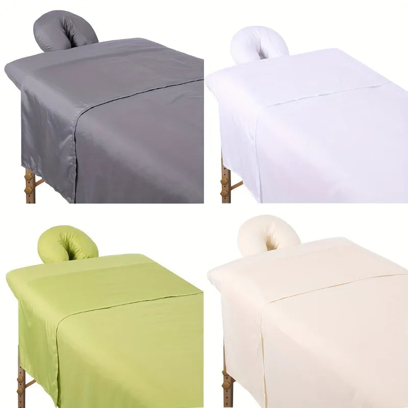 drap massage uni gris blanc vert clair moderne 36x77 61x100 coussin tête support