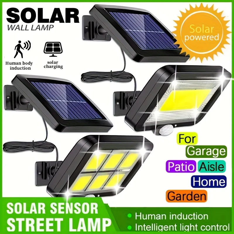 lampe solaire murale moderne noire bleu panneau solaire led résistante eauextérieur sécurité jardin mode
