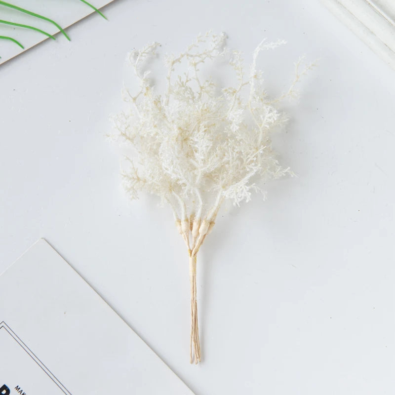 guirlande fleurs séchées blanc bleu rose vert décoration noël mariage rustique festiveextérieur