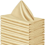 serviettes satin 30x30cm noir bleu marine rose pâle vert clair classiques réutilisables lavables événements