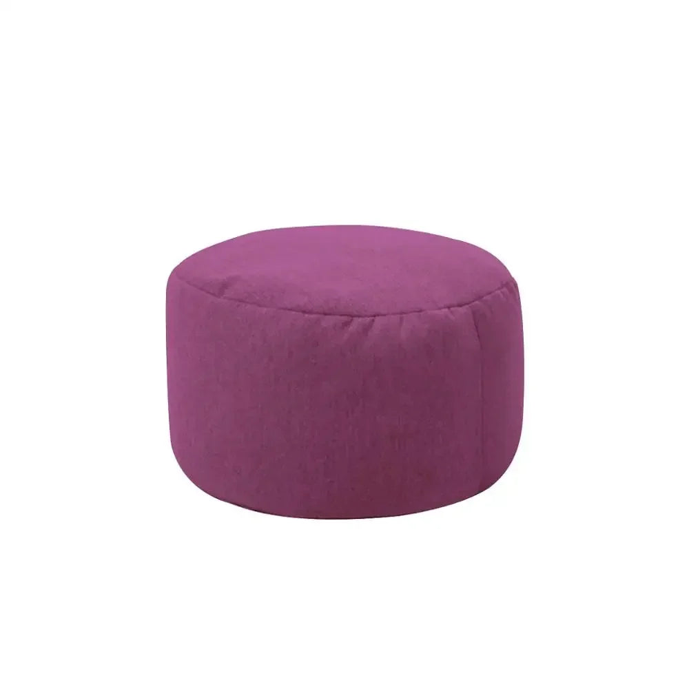 coussin rond uni bleu gris moderne confortable tissu coton polyester zip intégré