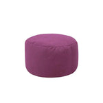 coussin rond uni bleu gris moderne confortable tissu coton polyester zip intégré