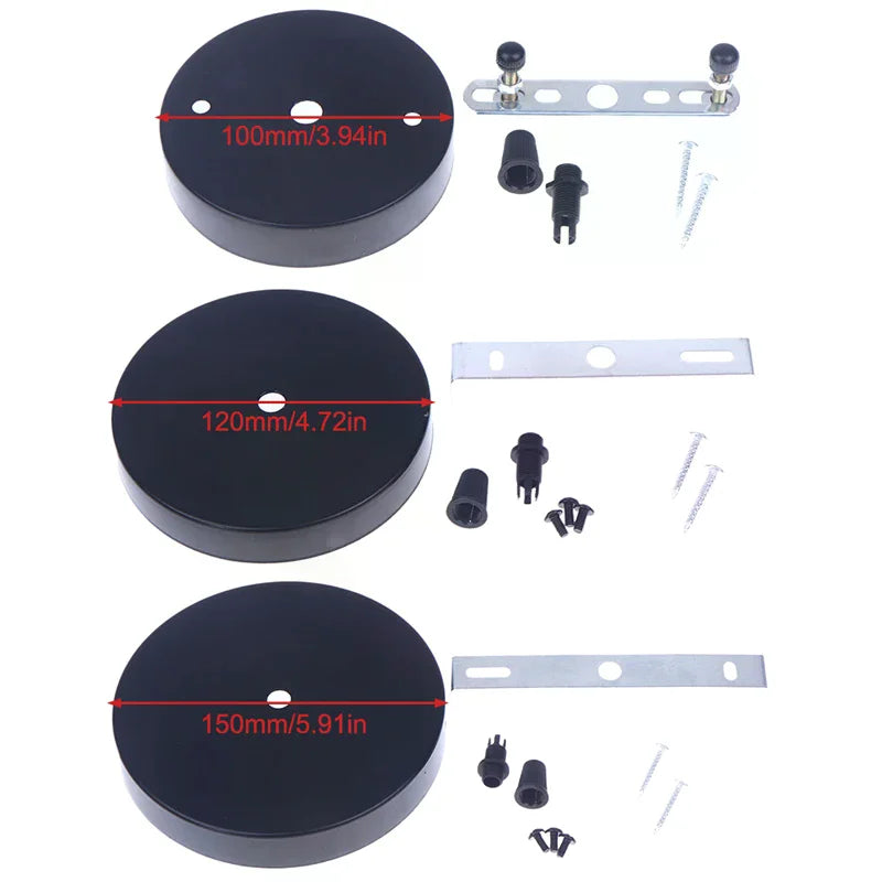 supports ronds blancs noirs vis fixation moderne objets suspension mur