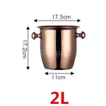 cuve vin acier inoxydable poignées vin whisky champagne seau glace