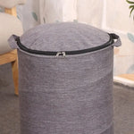seau rangement réutilisable tissu textile métal zip rangement rapide jouets enfants tapis pliable bleu