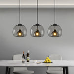 suspension transparente opale moderne pendentif verre pierre verre e27 249 2000 lumens gris fumée