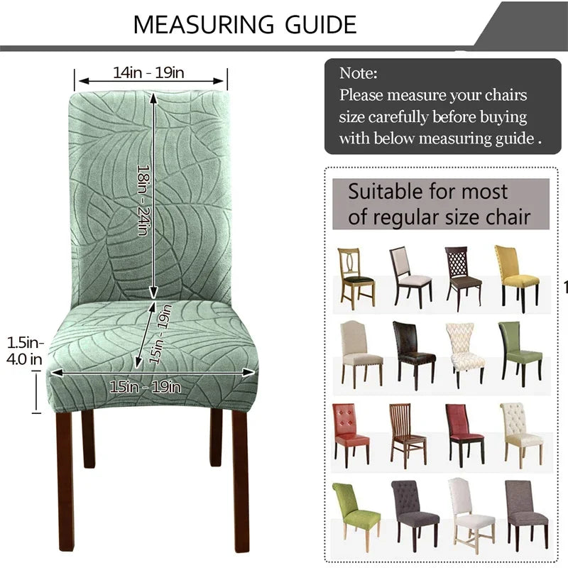 housses chaise moderne vert pastel feuilles adhésif machine lavable 35 48cm