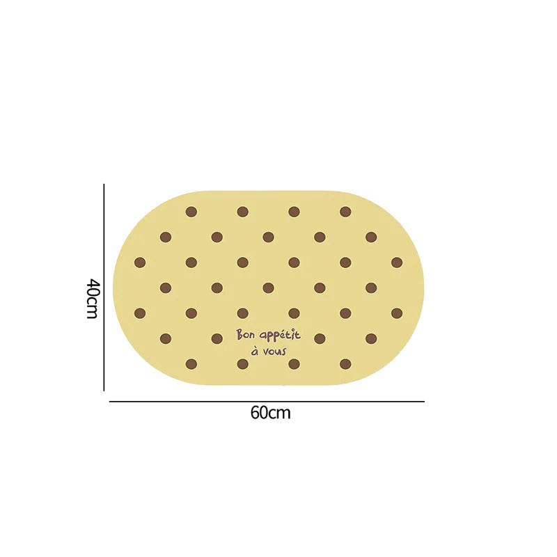 tapis sol cuisine salle bain antidérapant motif pomme poire moderne maison décoration
