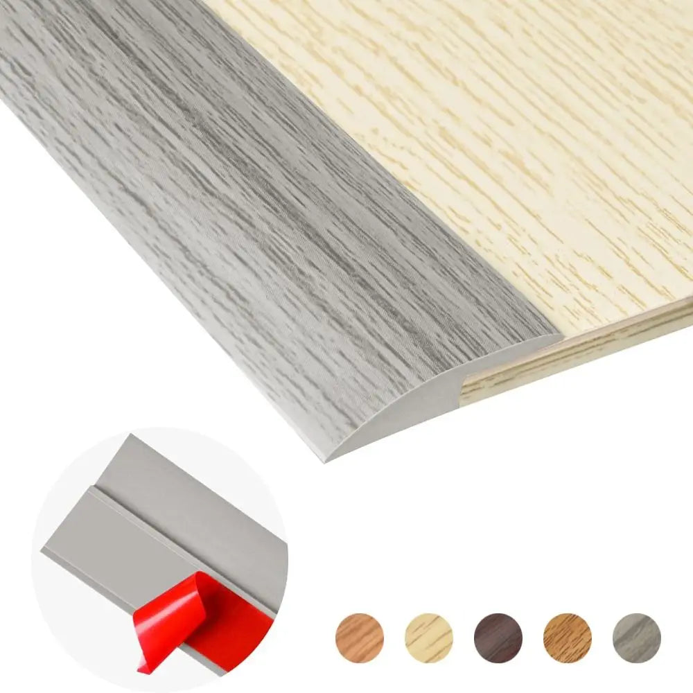 profilé seuil auto adhésif pvc aspect bois moderne gris clair foncé fixation auto adhésive