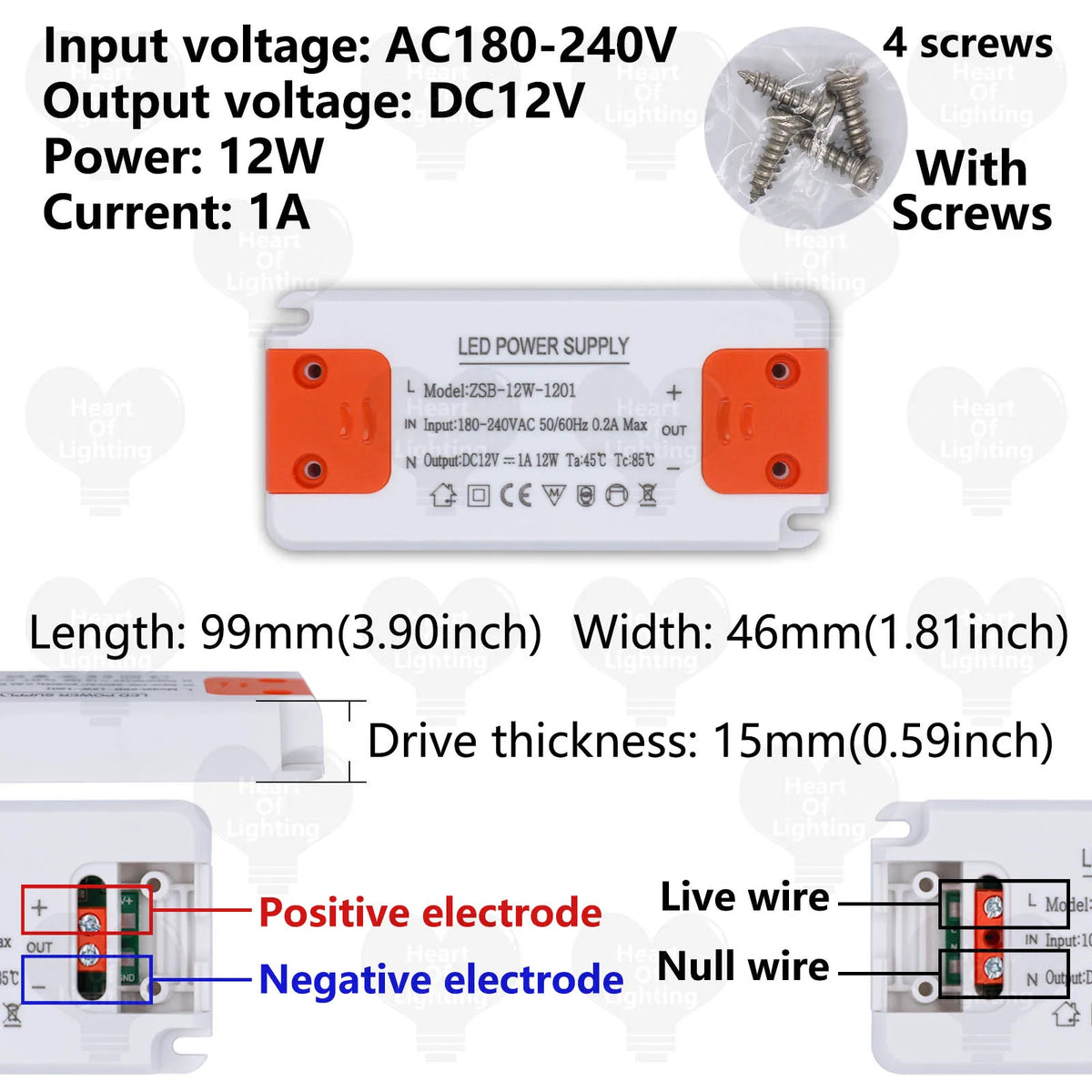 alimentation led ultra fine 12v 24v 12w 120w blanc vis moderne
