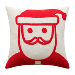 coussin brodé arbre noël étoiles dorées festif décoratif intérieur maison voiture 45x45cm polyester festive