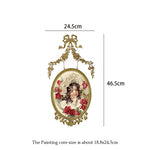 miroir ovale doré orné fleurs vintage baroque chambre coucher décoration murale