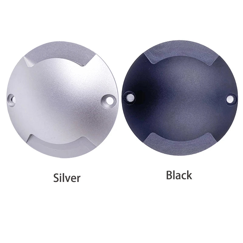lumière souterraine led 1w 12v ip67 argent noir moderne oeilletsextérieur jardin chemin flux60249mm
