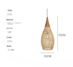 suspension lumineuse tissée naturelle moderne rustique salon chambre led 90 260v e27