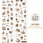 sticker autocollant kawaii dessins animés géométriques multicolores scrapbooking diy journal craft fournitures
