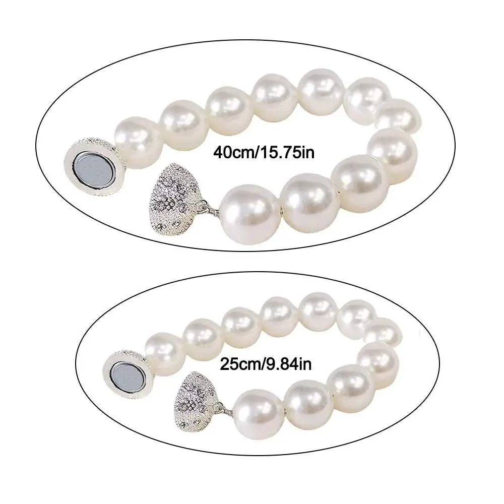 bracelet aimant blanc classique opacique 40cm 25cm traditionnel bijoux fantaisie