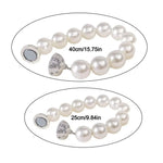 bracelet aimant blanc classique opacique 40cm 25cm traditionnel bijoux fantaisie