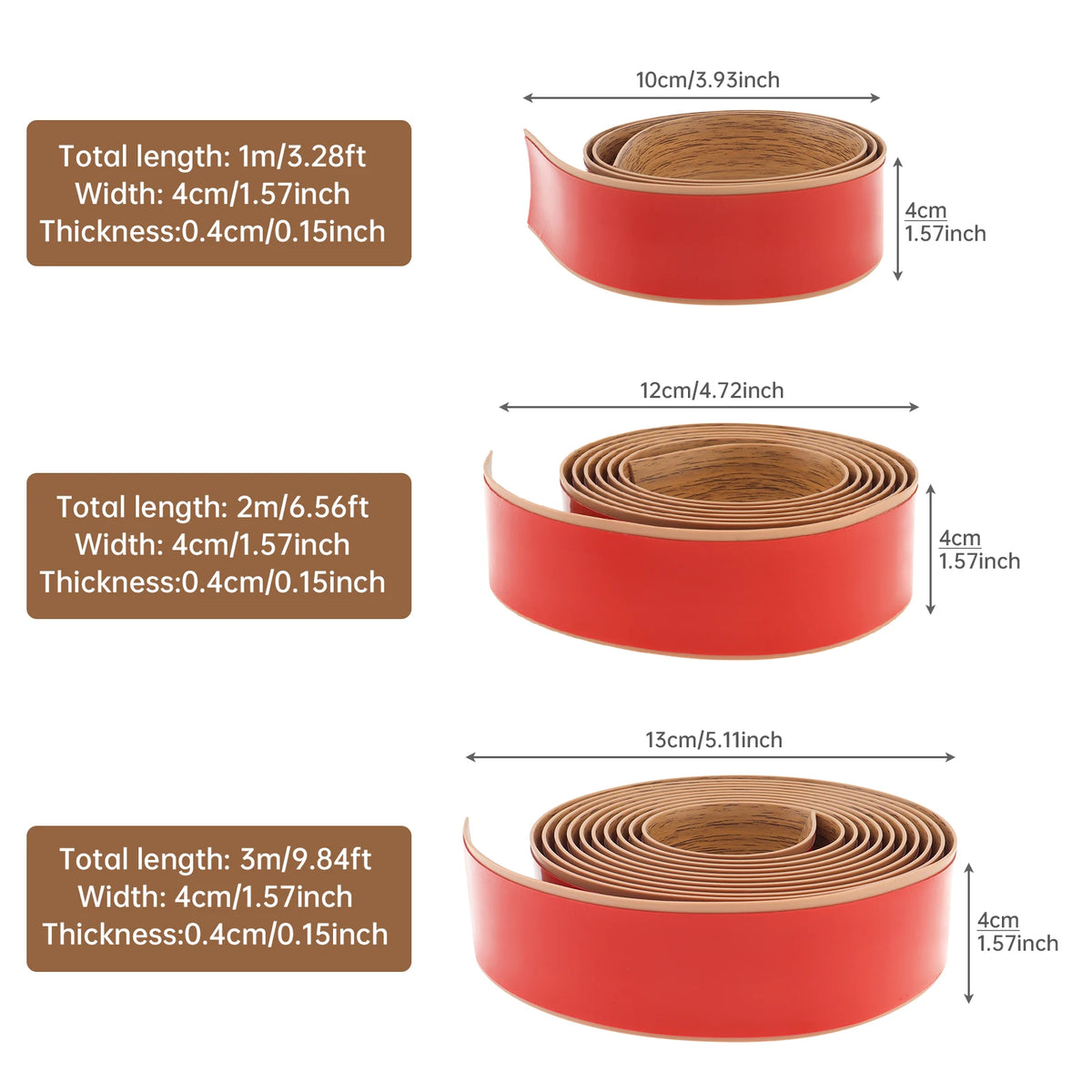 ruban protection plancher adhésif aspect bois moderne couleur rouge beige gris guide taille couteau