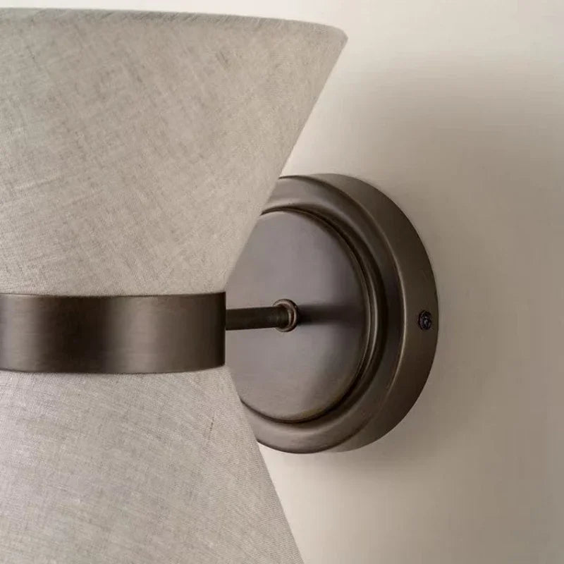 applique murale moderne tissu finement tissé marron foncé éclairage quotidien cuisine salle manger