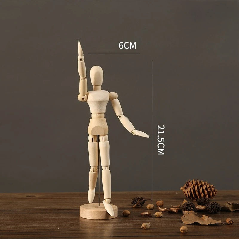 mannequins articulés bois naturel clair classique minimaliste pieds mains tringles