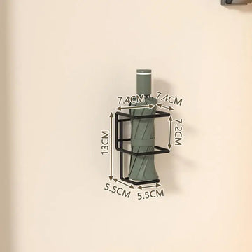 porte parapluies mural adhésif moderne noir structure métallique simple clés rangement durable entrée buanderie