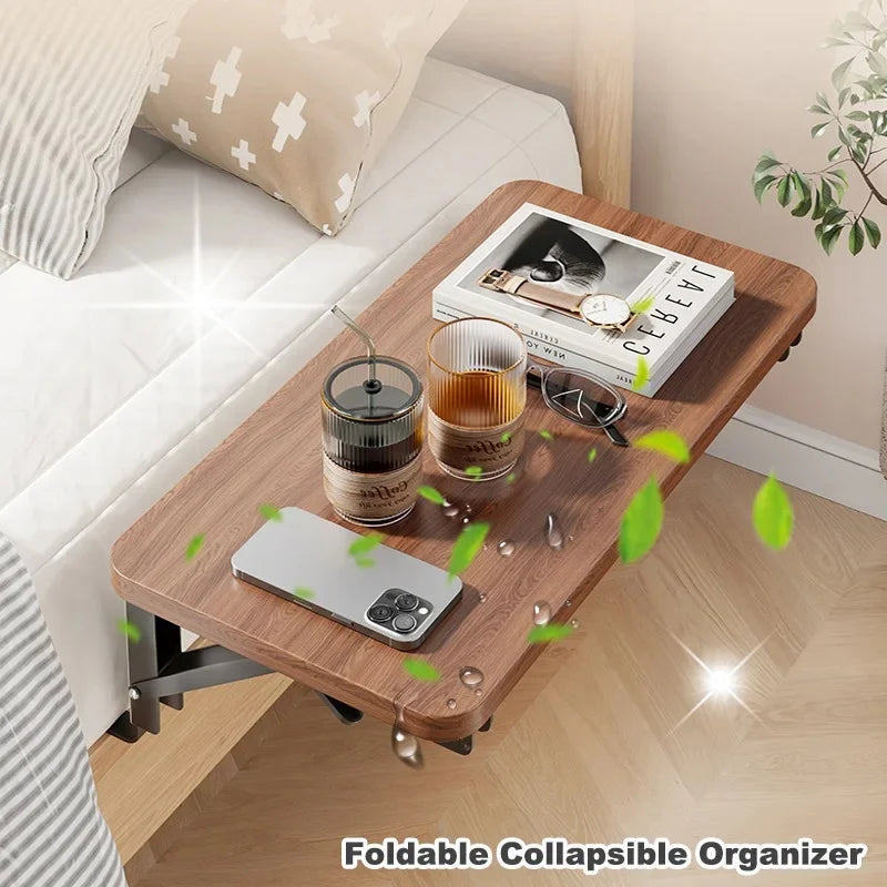 tableau chevet pliable rangement support mural moderne texture bois naturel multiple uses reusable single