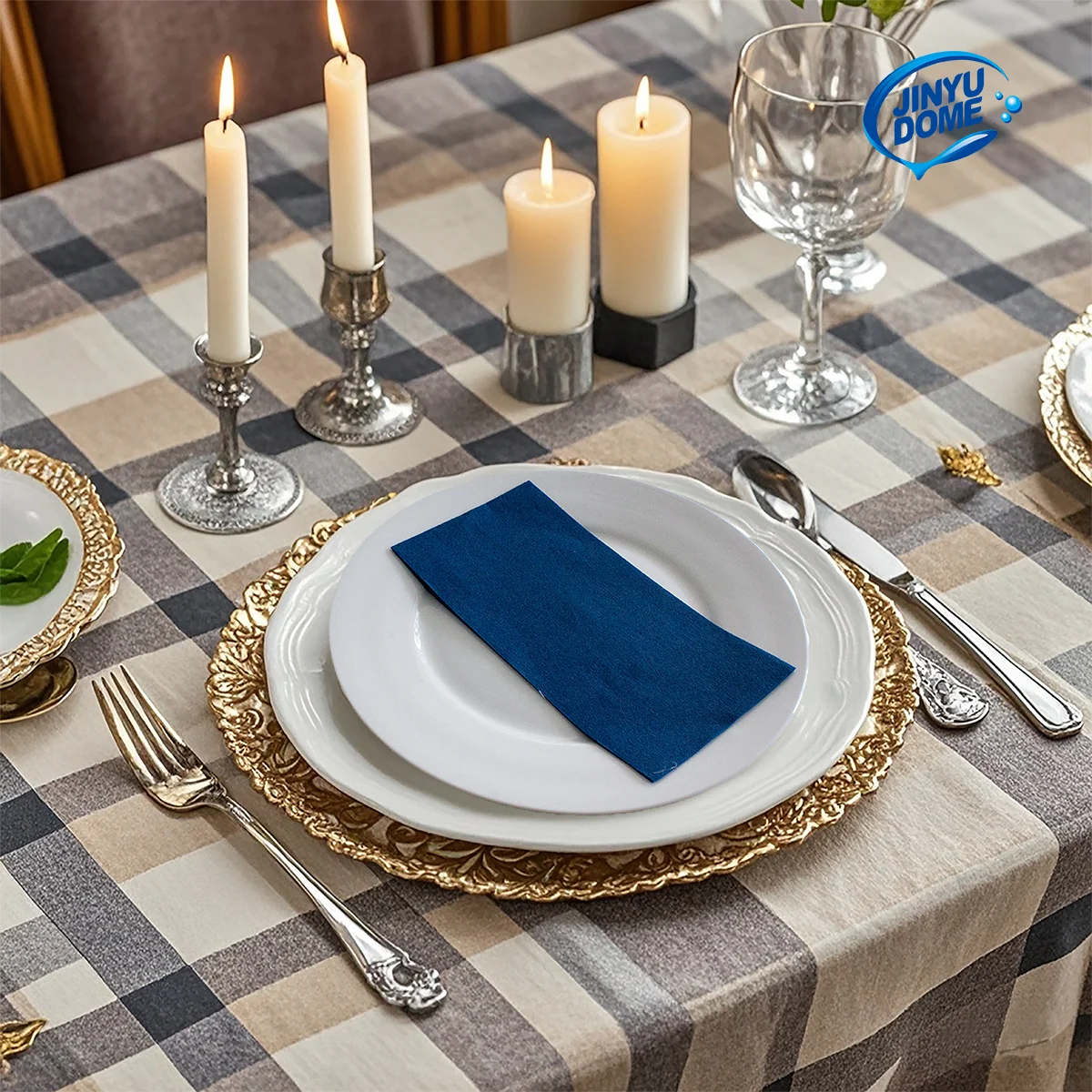 serviettes table papier bois 55g/m² 40cm 20cm rouge noir vert bleu absorbantes modernes jetables