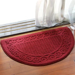 tapis demi circulaire moderne rouge bleu marine vert spirales polyester antidérapant salle bain chambre