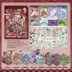 sticker book miniature scenes spiral binding colorful animal stickers creative journal supplies kawaii numbered