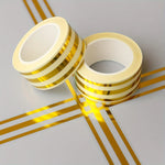 ruban adhésif moderne rayures blanc doré 5m imperméable résistant usage décoratif carreaux sols murs