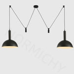 suspension lumineuse moderne conique led réglable noir blanc chambre salon