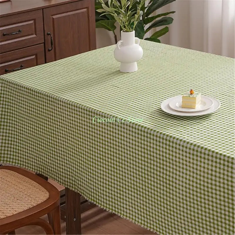 nappe verte carreaux polyester réutilisable classique cuisine 150x100 150x150 150x180