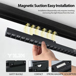 lampe led moderne adhésive noir 112mm 220mm 328mm 436mm 6w 12w 18w 24w