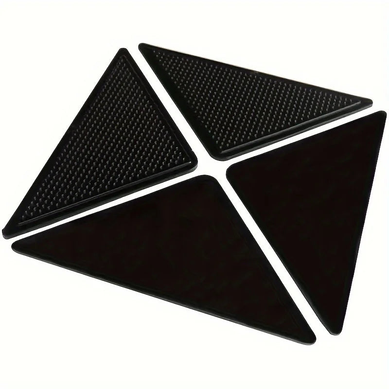 protection antidérapante triangle noir perforée adhésive moderne maison tapis sécurisée réutilisable lavable