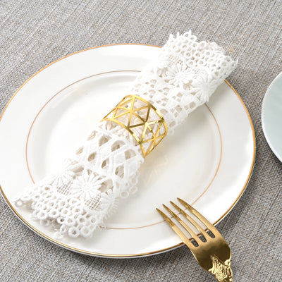 Rond de serviette or pour décoration de table mariage