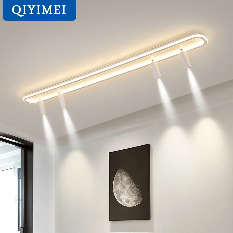 lampe spots moderne blanc doré clips led dimmable minimaliste chambre salon