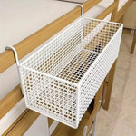 panier rangement noir fer maille fine moderne sans perçage 36x15cm capacité grande utilisation multiple