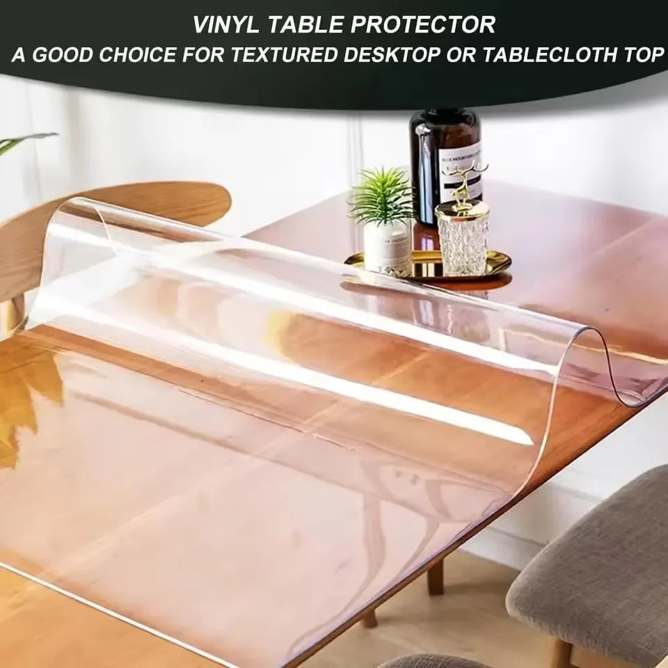 protège table pvc transparent imperméable nappe table cuisine moderne table manger