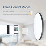 plafonnier led intelligent télécommande intensité variable moderne blanc noir gris minimaliste