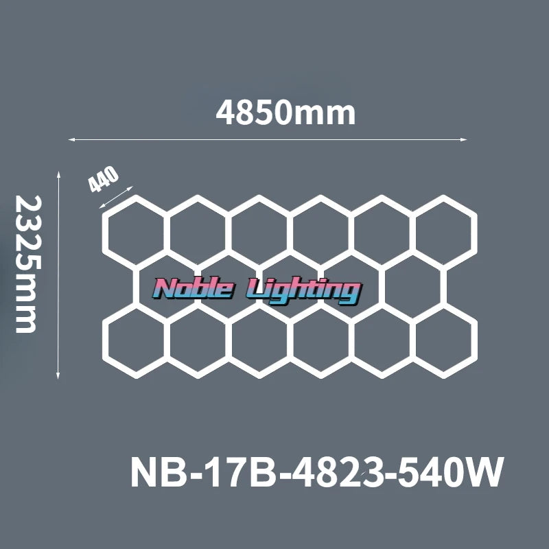 plafonnier led hexagonal moderne structure géométrique blanc lumineux 2000 lumens