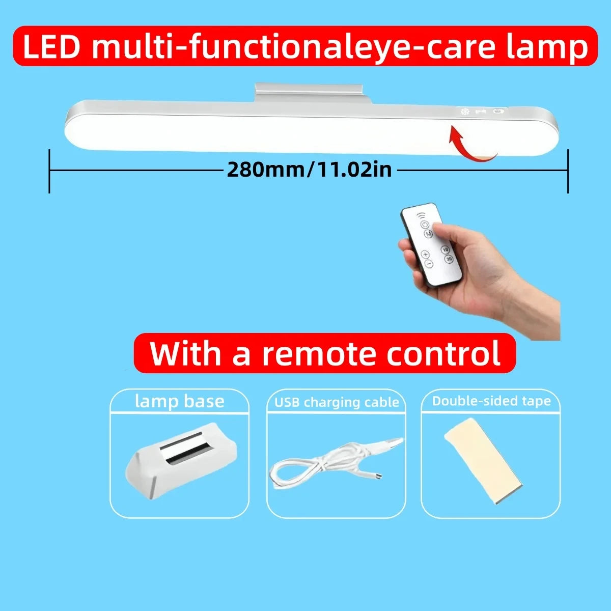 lampe led table aimantée rechargeable usb blanc moderne minimaliste adjustable trois couleurs
