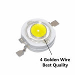 Diodes led blanc jaune 1w 3w clips métalliques haute luminosité projecteurs downlight bricolage