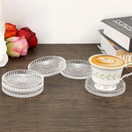 sous verres verre transparent moderne rond table cuisine mariage fêtes noël anniversaire thèmes célébrations