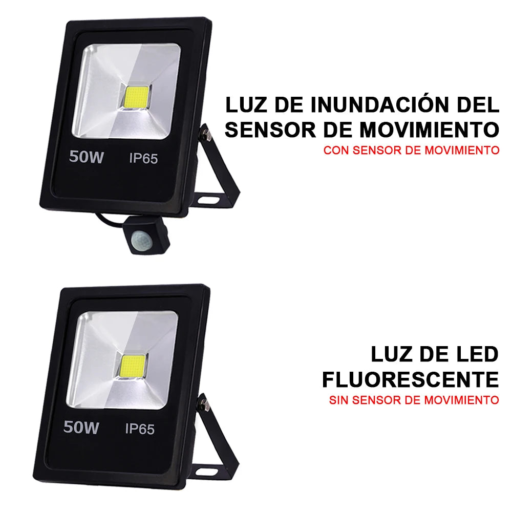 projecteur led motion sensor 10w 30w 50w ip65 moderne acier inoxydable clips extérieur